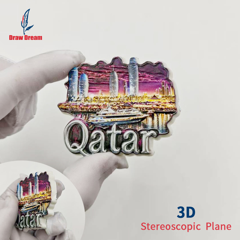 Home Office Qatar Travel - 1Pc Qatar 3D Stereo Refrigerator Magnet,