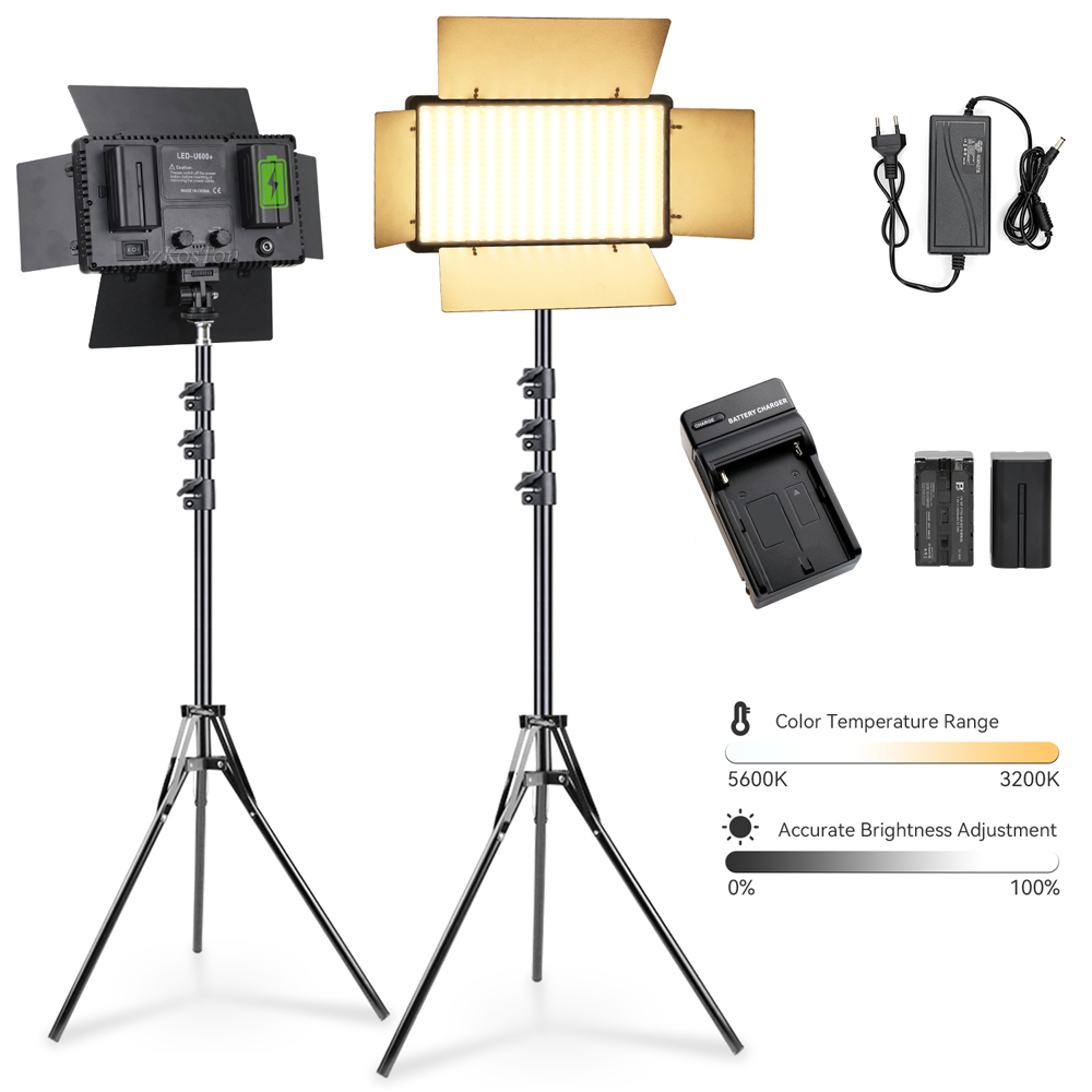 Zoom Lighting Kit - U600 LED Photo Studio Light for