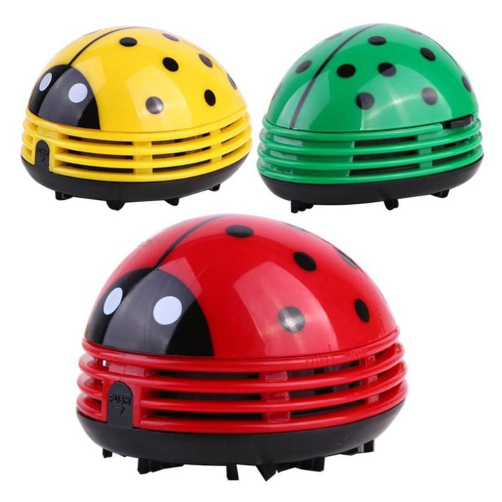 Home Office Hidden Desk - Cute Ladybug Desktop Vacuum Cleaner Dust