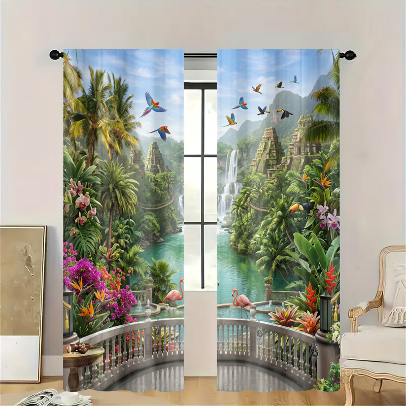 Vibrant Tropical Jungle Waterf - Home Office Bali review and price