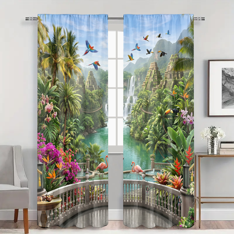 Vibrant Tropical Jungle Waterf - Home Office Bali review and price