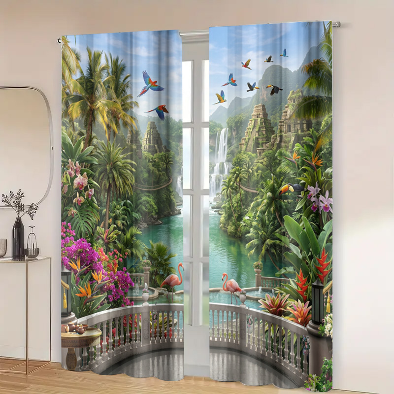 Vibrant Tropical Jungle Waterf - Home Office Bali review and price