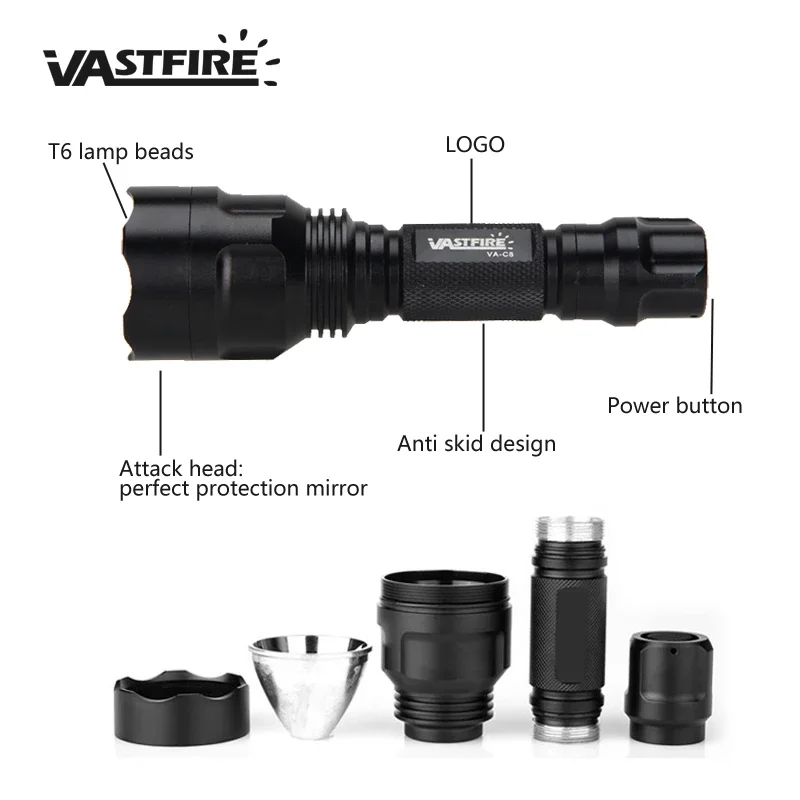 LED Tactical Hunting Flashligh - Zoom Lighting Kit review and price
