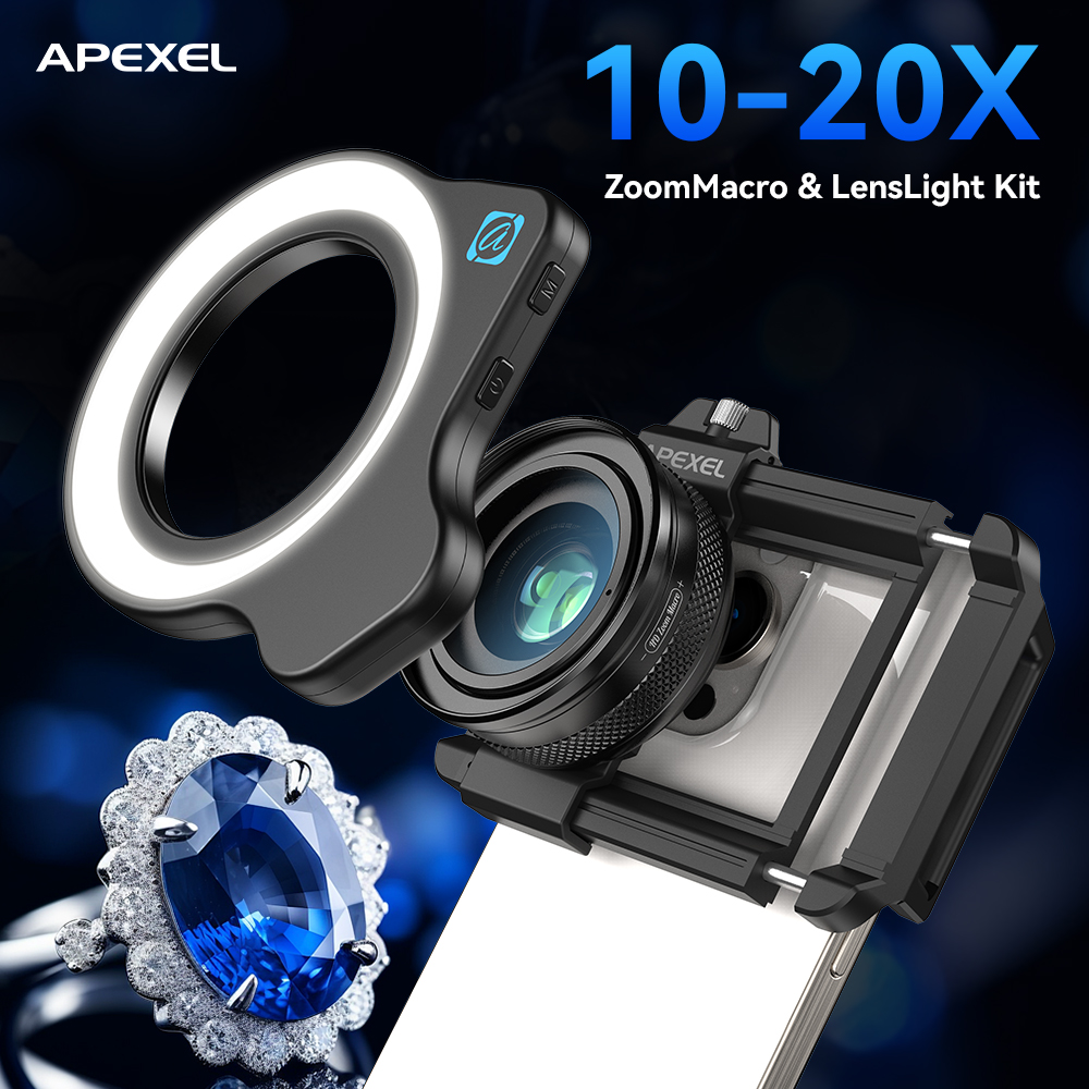 APEXEL 10-20X Adjustable Zoom  - Zoom Lighting Kit review and price