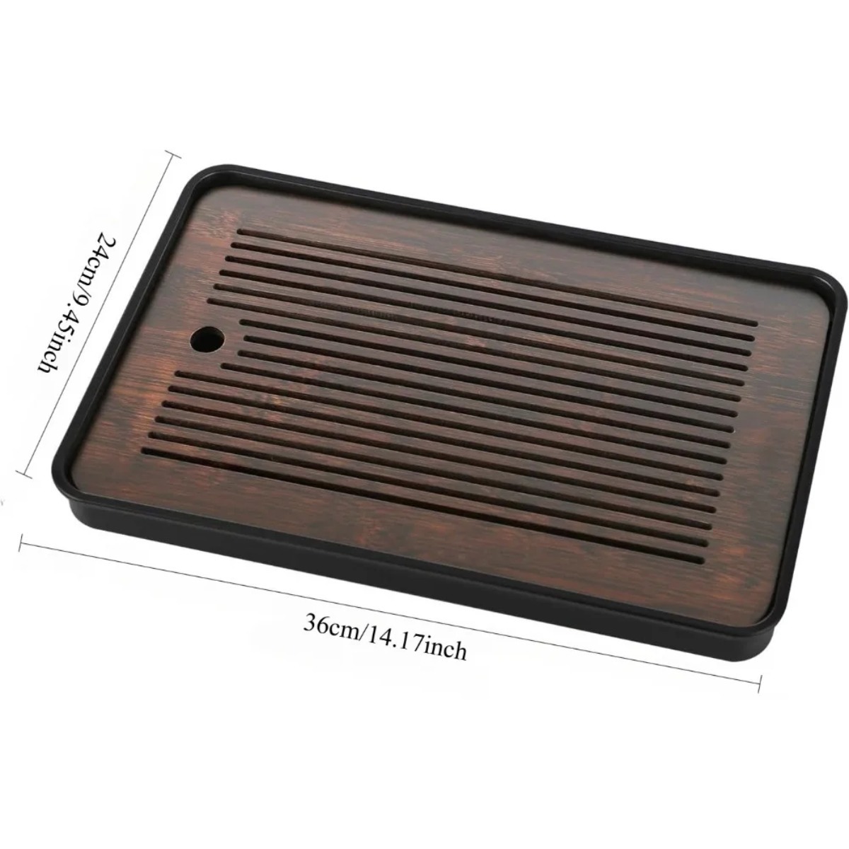 Natural Bamboo Tea Tray with H - Home Office Hidden Desk review and price