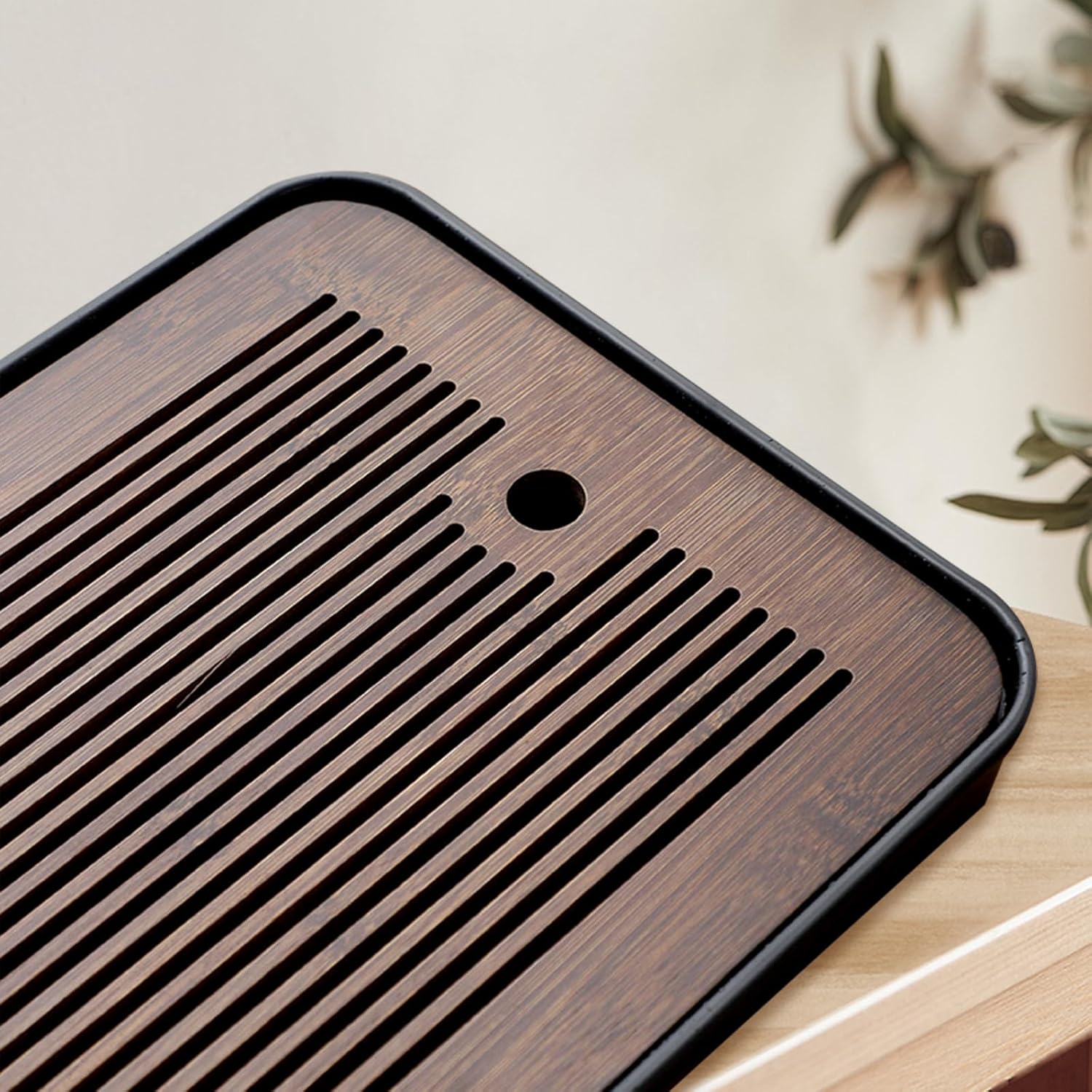 Natural Bamboo Tea Tray with H - Home Office Hidden Desk review and price