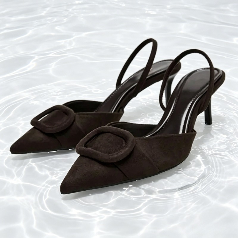 Coffee Faux Suede High-heel Sa - Home Office Makeover review and price