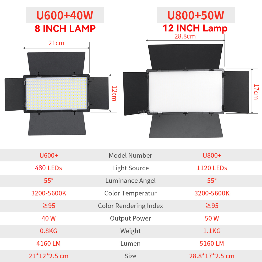 U800 U600 LED Photo Studio Vid - Zoom Lighting Kit review and price